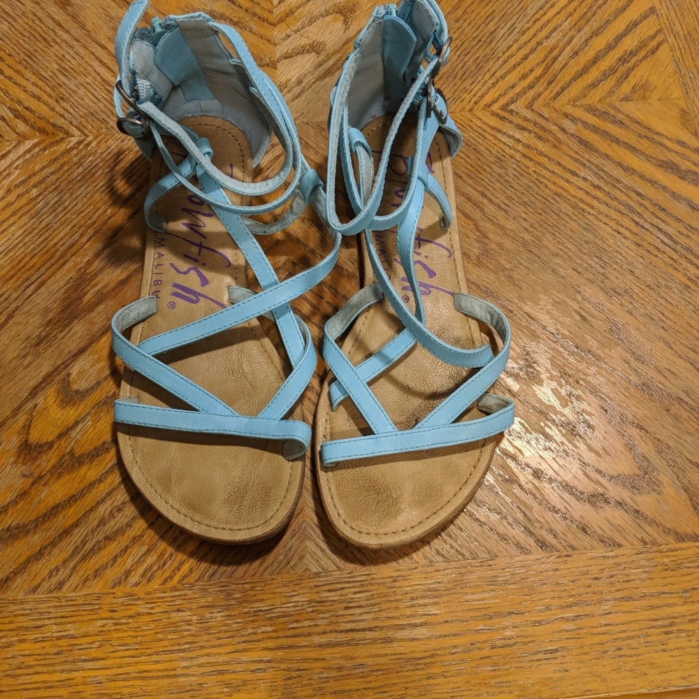 Blowfish teal sandals